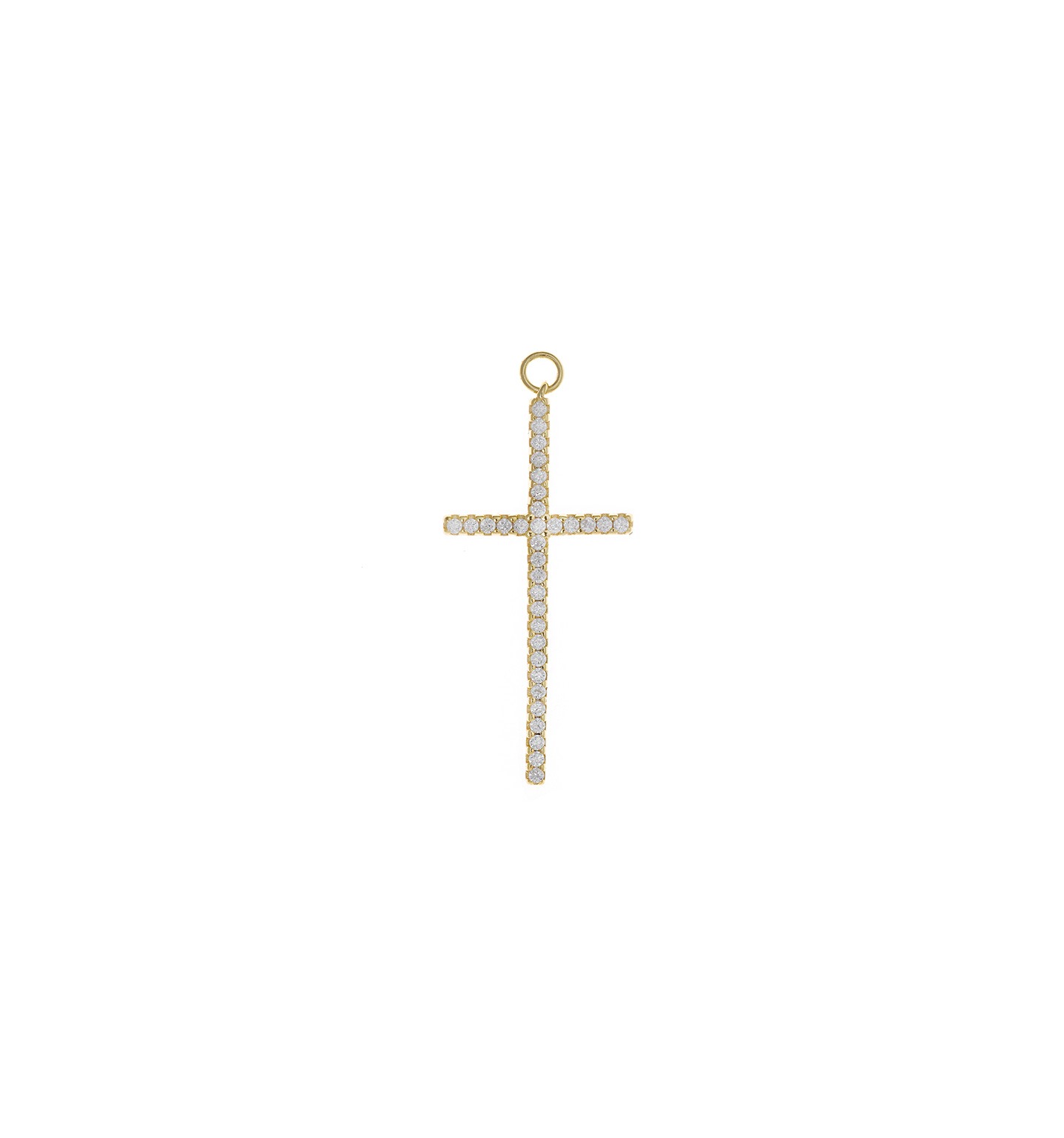 Charm cruz plata dorada circonitas Miscellany