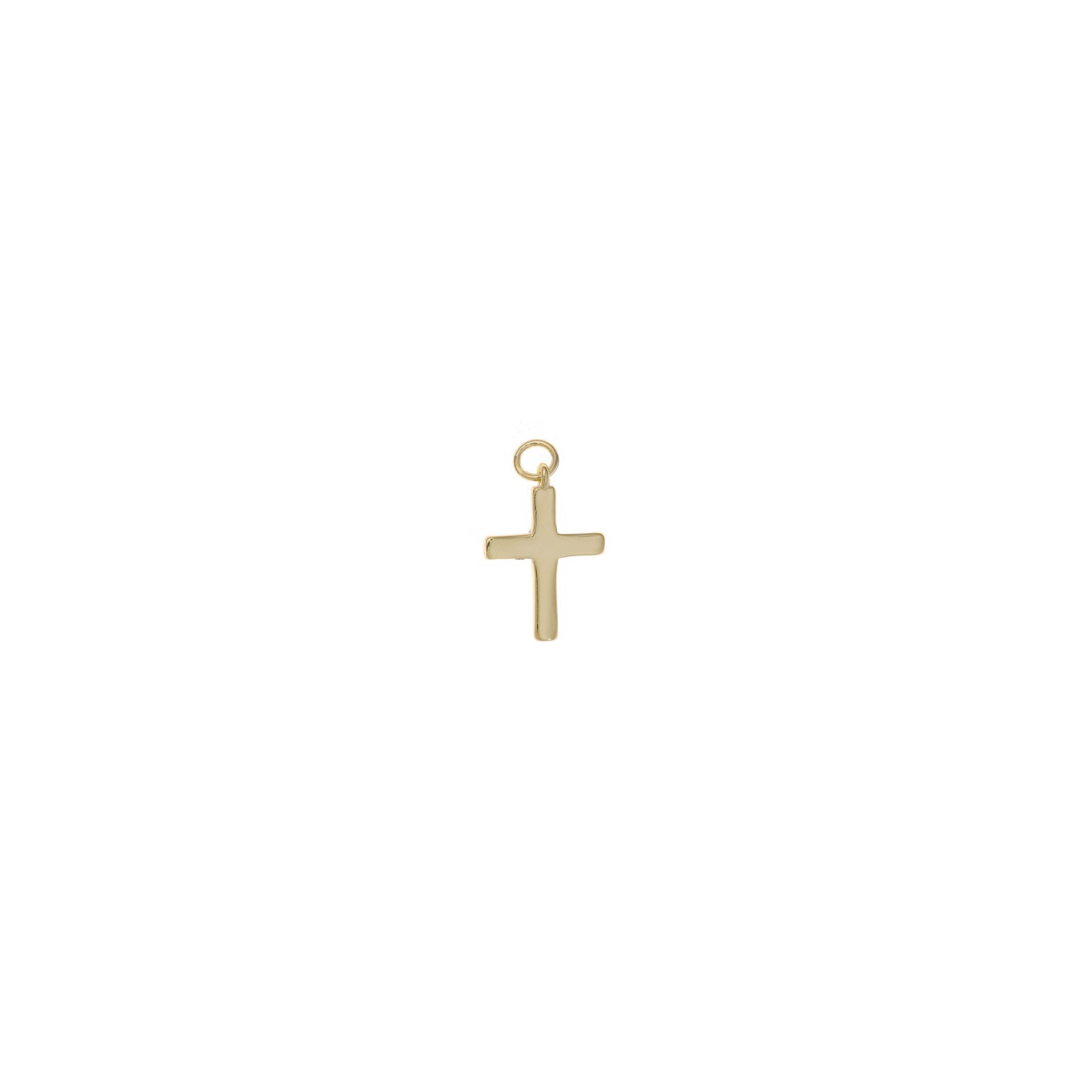 Charm cruz plata dorada