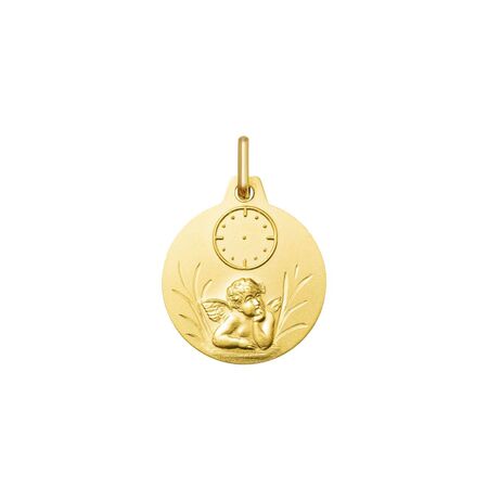 Medalla Reloj 17 Oro Ángel