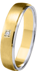 Alianza Elegant Oro amarillo y blanco diamante
