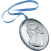 Medalla de cuna Ángel de la Guarda en plata bilaminada.
