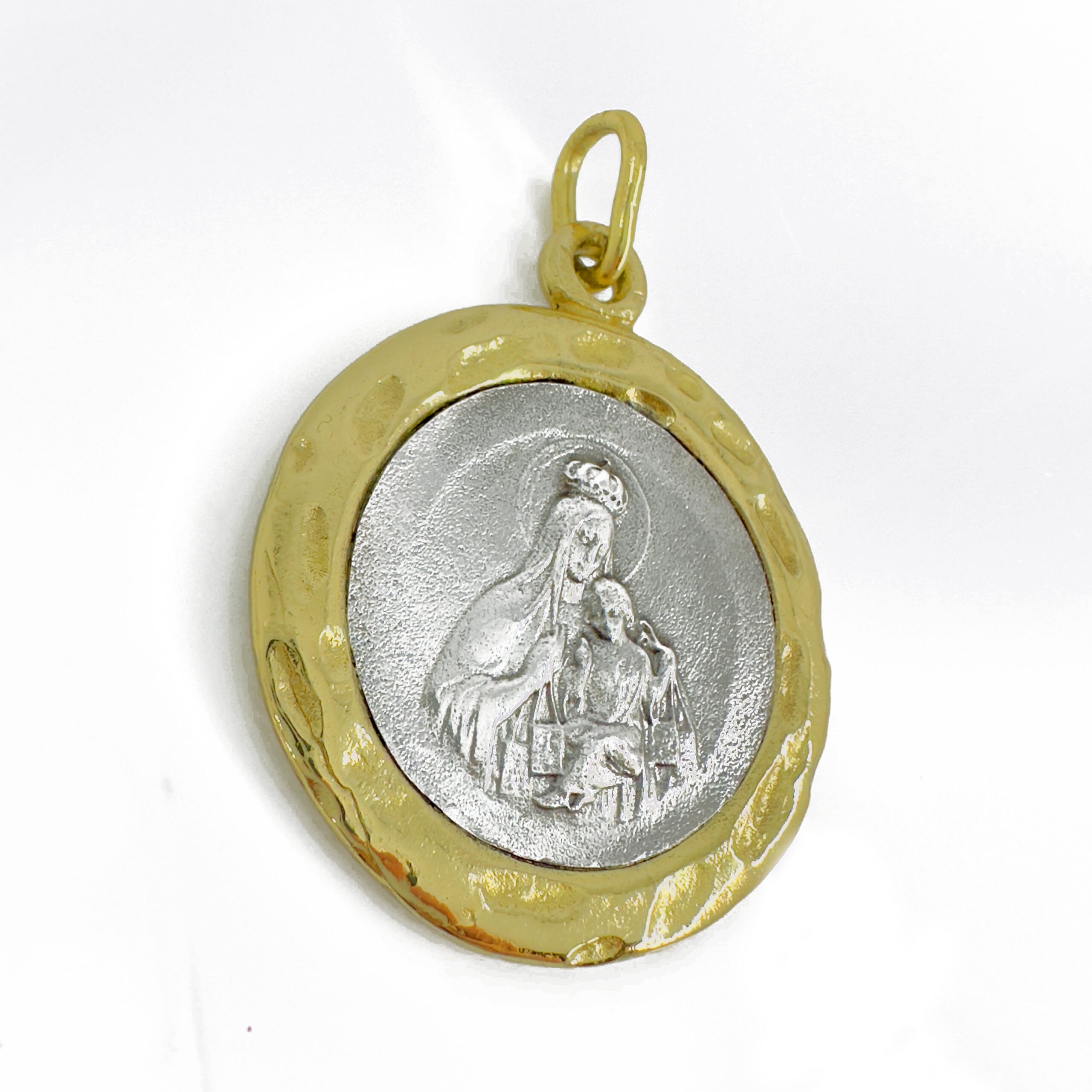 Medalla Grande Plata Bronce Virgen Carmen